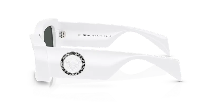 Versace Unisex VE4474U 314/87 Occhiali da sole Iniettato Bianco Grigio Squadrata Normale miniatura 3