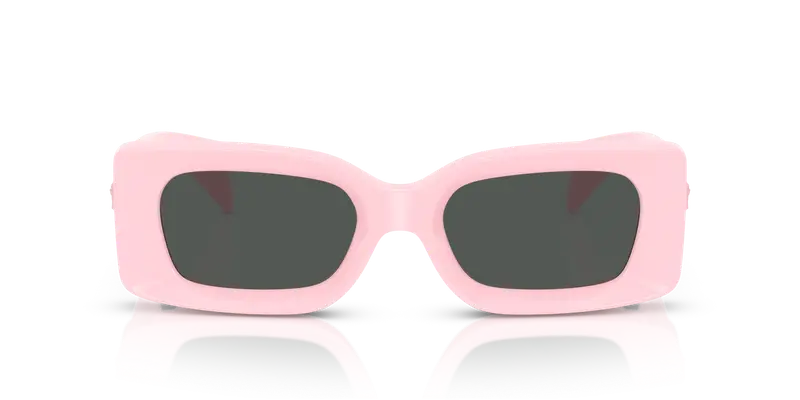 Versace Unisex VE4474U 548587 Occhiali da sole Iniettato Rosa Grigio Squadrata Normale miniatura 2