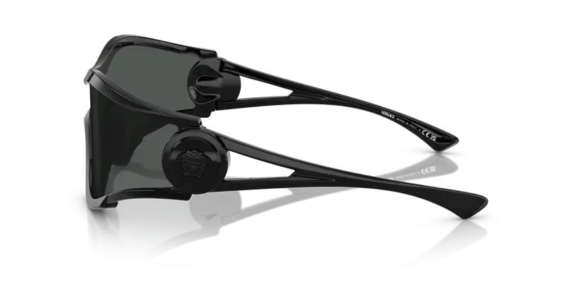 Versace Unisex VE4475 536087 Occhiali da sole Iniettato Nero Grigio Geometrica Normale miniatura 3