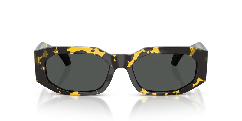 Versace Unisex VE4489U 552887 Occhiali da sole Iniettato Tartaruga Grigio Geometrica Normale miniatura 2