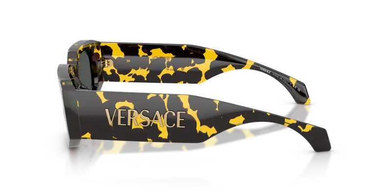 Versace Unisex VE4489U 552887 Occhiali da sole Iniettato Tartaruga Grigio Geometrica Normale miniatura 3