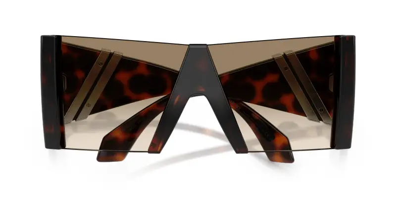 Unisex Versace VE4515 5217T5 Occhiali da sole Iniettato Tartaruga Marrone Squadrata Normale Sfumato miniatura 2