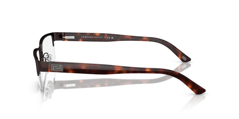 Versace Uomo VE1184 1269 Montature da vista Metallo Marrone Trasparente Squadrata Normale miniatura 3