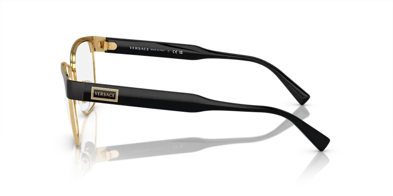 Versace Uomo VE1264 1436 Montature da vista Metallo Nero Trasparente Pillow Normale miniatura 3