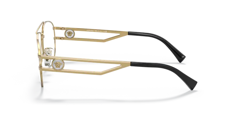 Versace Uomo VE1269 1002 Montature da vista Metallo Oro Trasparente Pilot Normale miniatura 3