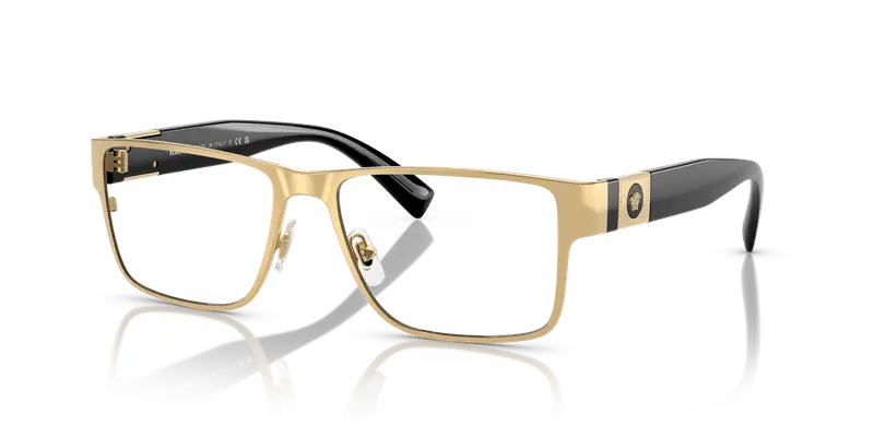 Versace Uomo VE1274 1002 Montature da vista Metallo Oro Trasparente Squadrata Normale miniatura 3