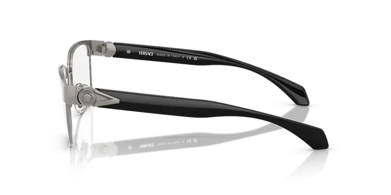 Versace Uomo VE1306 1262 Montature da vista Metallo Grigio Trasparente Pillow Normale miniatura 3