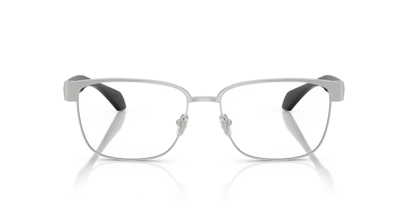 Versace Uomo VE1306 1266 Montature da vista Metallo Argento Trasparente Pillow Normale miniatura 2