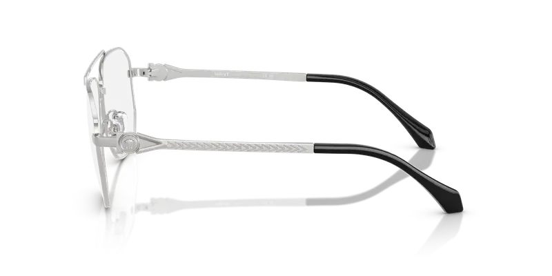 Versace Uomo VE1307 1000 Montature da vista Metallo Argento Trasparente Pilot Normale miniatura 3