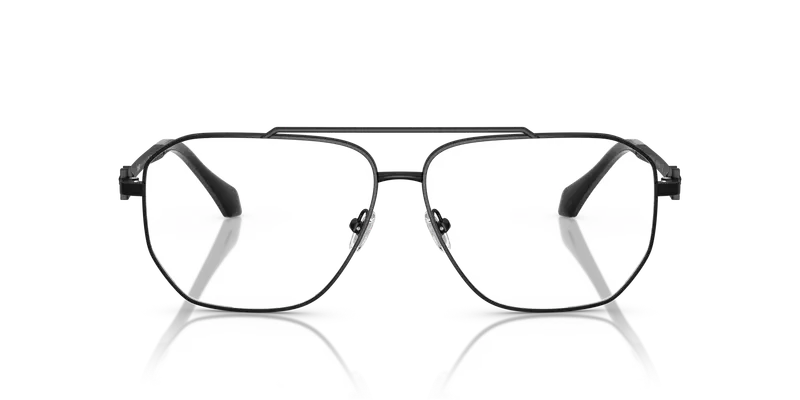 Versace Uomo VE1307 1436 Montature da vista Metallo Nero Trasparente Pilot Normale miniatura 2