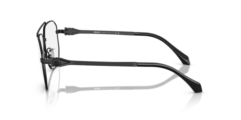 Versace Uomo VE1307 1436 Montature da vista Metallo Nero Trasparente Pilot Normale miniatura 3