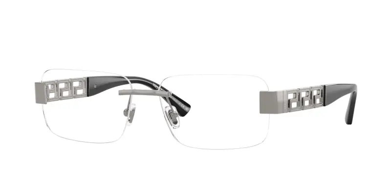 Uomo VE1310 1000 Montature da vista Metallo Grigio Trasparente Pillow Normale