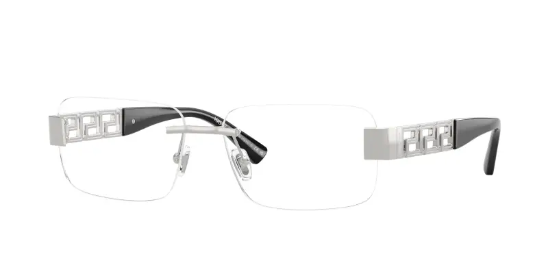 Uomo VE1310 1001 Montature da vista Metallo Argento Trasparente Pillow Normale