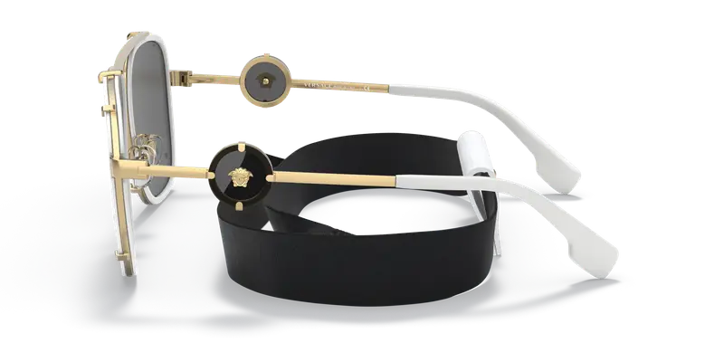 Versace Occhiali da sole Uomo Bianco 855624 miniatura 3