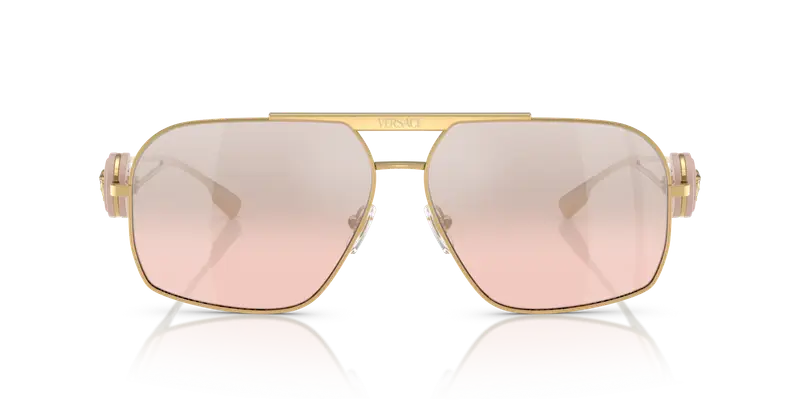 Versace Occhiali da sole Uomo Oro Rosa 835359 miniatura 2