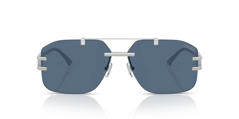 Versace Occhiali da sole Uomo Argento 837218 miniatura 2