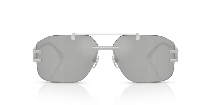 Versace Occhiali da sole Uomo Argento 838378 miniatura 2