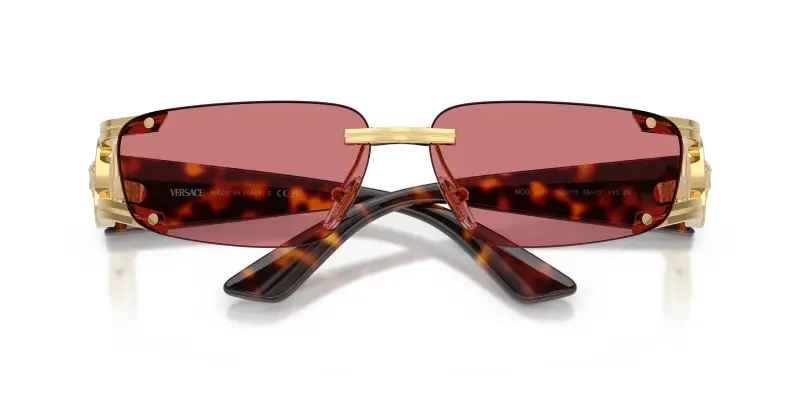 Versace Occhiali da sole Uomo Oro Rosa 3185359 miniatura 2