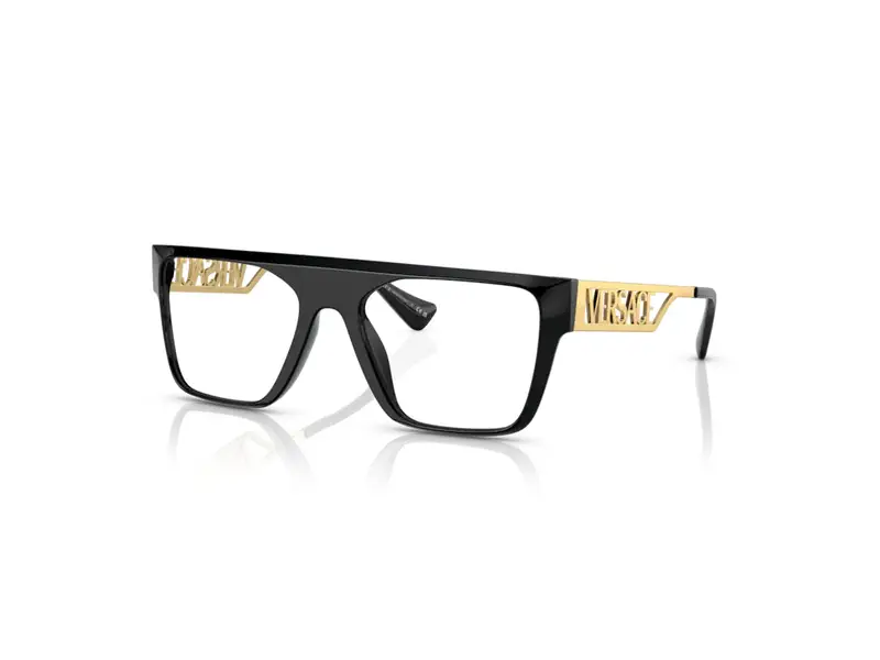 Versace Uomo VE3326U  GB1 Montature da vista Acetato Nero Trasparente Squadrata Normale