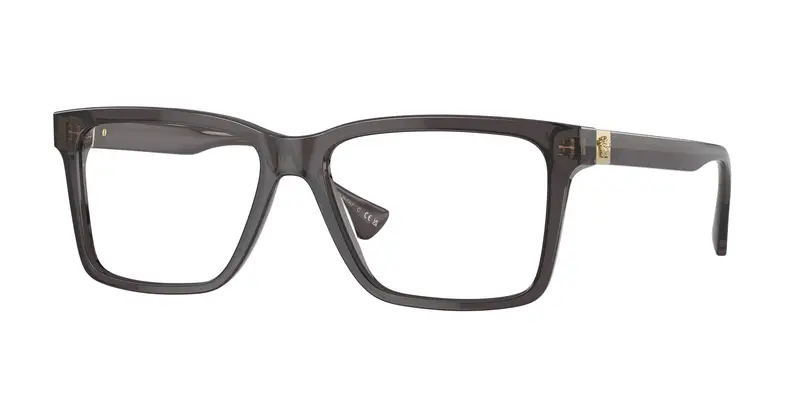 Versace Uomo VE3328 5389 Montature da vista Acetato Grigio Trasparente Squadrata Normale