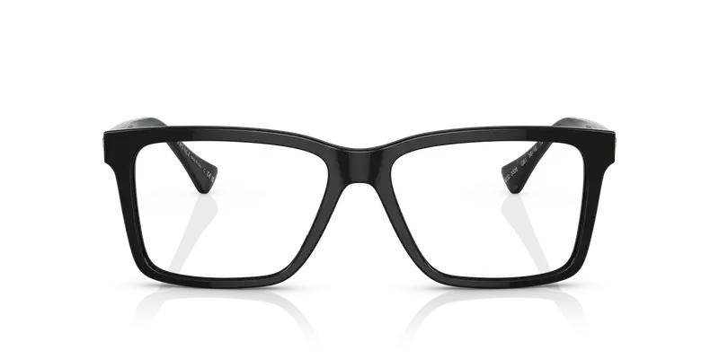 Versace Uomo VE3328 GB1 Montature da vista Acetato Nero Trasparente Squadrata Normale miniatura 2