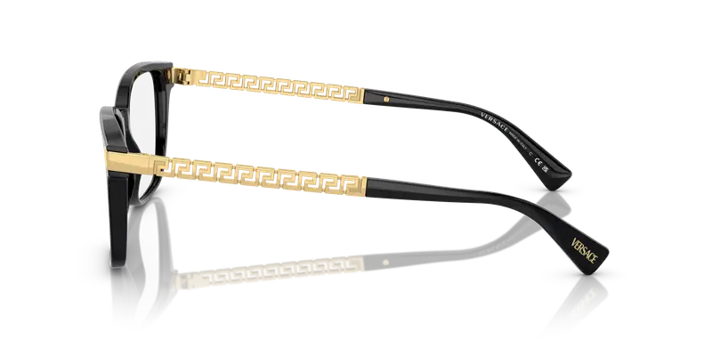 Versace Uomo VE3340U GB1 Montature da vista Acetato Nero Trasparente Pillow Normale miniatura 3