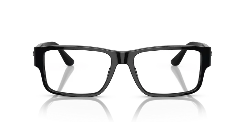 Versace Uomo VE3342 GB1 Montature da vista Acetato Nero Trasparente Squadrata Normale miniatura 2