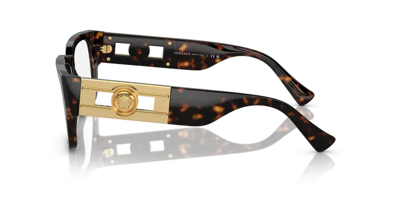 Versace Uomo VE3350 108 Montature da vista Acetato Havana Squadrata miniatura 3