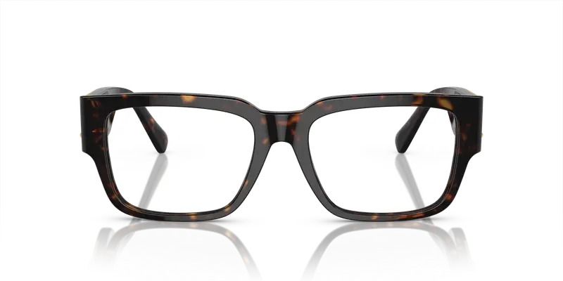 Versace Uomo VE3350 108 Montature da vista Acetato Tartaruga Trasparente Squadrata Normale miniatura 2
