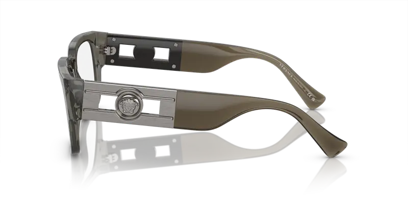 Versace Uomo VE3350 5436 Montature da vista Acetato Grigio Squadrata miniatura 3