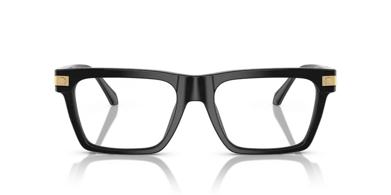 Versace Uomo VE3354 GB1 Montature da vista Acetato Nero Trasparente Squadrata Normale miniatura 2