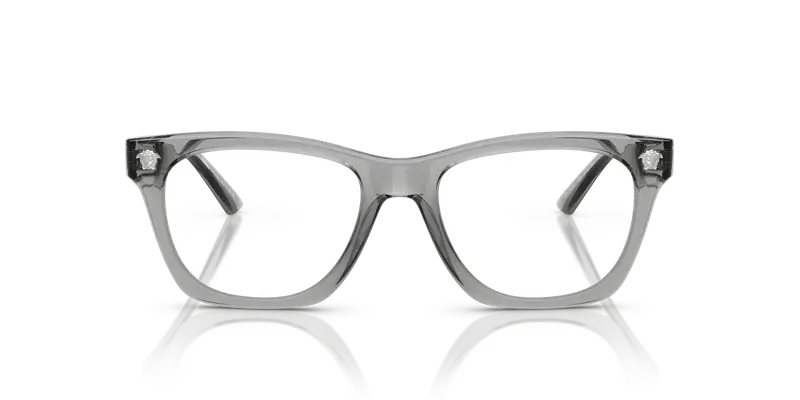 Versace Uomo VE3363U 5496 Montature da vista Iniettato Grigio Trasparente Pillow Normale miniatura 2