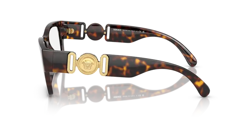 Versace Uomo VE3368U 108 Montature da vista Iniettato Tartaruga Trasparente Pillow Normale miniatura 3