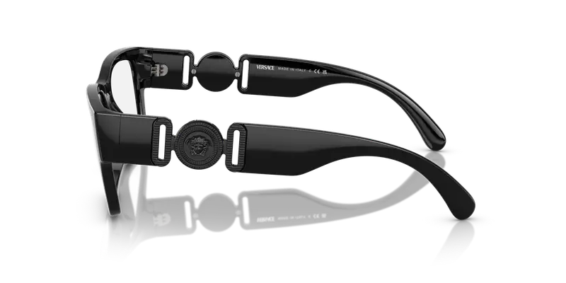 Versace Uomo VE3368U 5360 Montature da vista Iniettato Nero Trasparente Pillow Normale miniatura 3