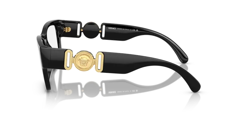 Versace Uomo VE3368U GB1 Montature da vista Iniettato Nero Trasparente Pillow Normale miniatura 3