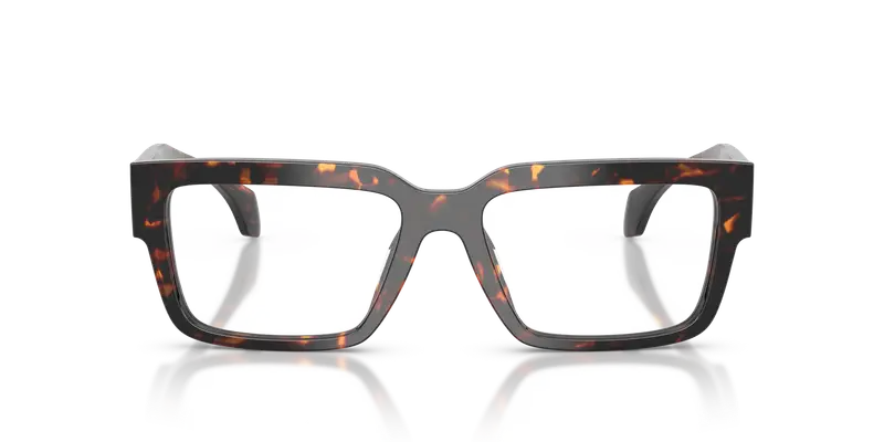 Versace Uomo VE3374U 5509 Montature da vista Acetato Tartaruga Trasparente Squadrata Normale miniatura 2