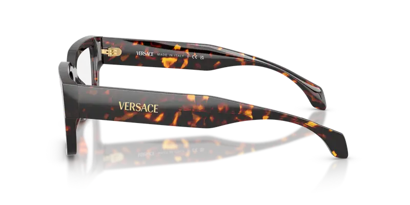 Versace Uomo VE3374U 5509 Montature da vista Acetato Tartaruga Trasparente Squadrata Normale miniatura 3