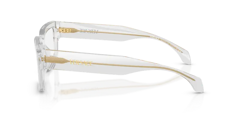 Versace Uomo VE3374U 5519 Montature da vista Acetato Grigio Trasparente Squadrata Normale miniatura 3