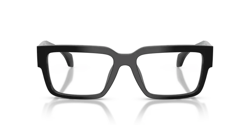 Versace Uomo VE3374U GB1 Montature da vista Acetato Nero Trasparente Squadrata Normale miniatura 2