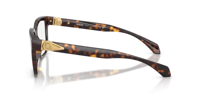 Versace Uomo VE3377U 108 Montature da vista Iniettato Tartaruga Trasparente Squadrata Normale miniatura 3