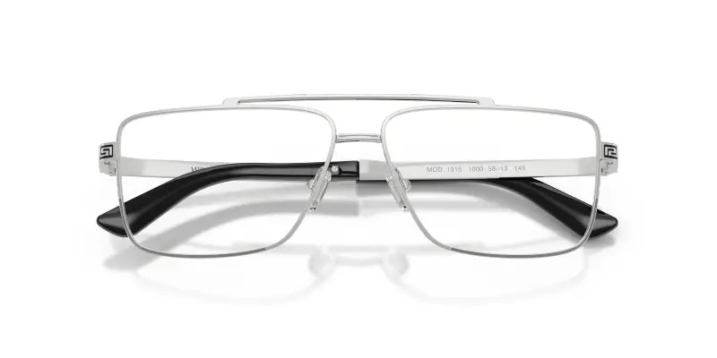 Uomo Versace VE1315 1000 Montature da vista Metallo Argento Trasparente Squadrata Normale miniatura 2