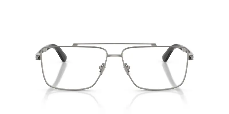 Uomo Versace VE1315 1001 Montature da vista Metallo Grigio Trasparente Squadrata Normale miniatura 3