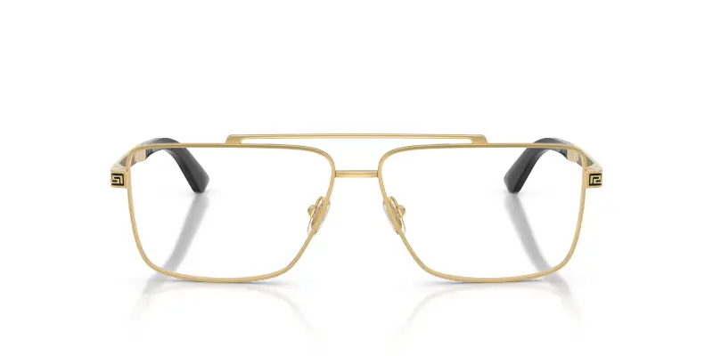 Uomo Versace VE1315 1436 Montature da vista Metallo Oro Trasparente Squadrata Normale miniatura 3