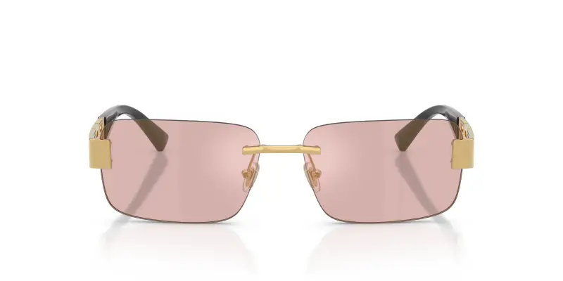 Uomo Versace VE2298 10021T Occhiali da sole Metallo Oro Squadrata Specchiate miniatura 3