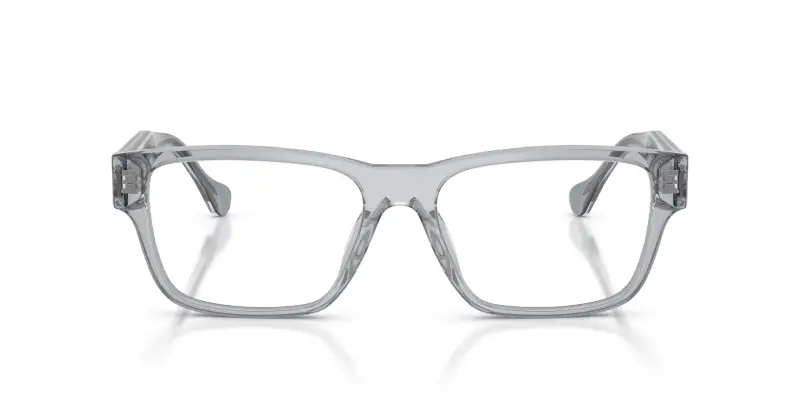 Uomo Versace VE3390U 5432 Montature da vista Acetato Grigio Trasparente Squadrata Normale miniatura 3