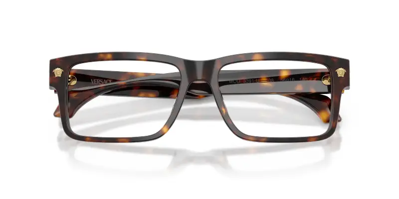 Uomo Versace VE3391U 108 Montature da vista Acetato Tartaruga Trasparente Squadrata Normale miniatura 2