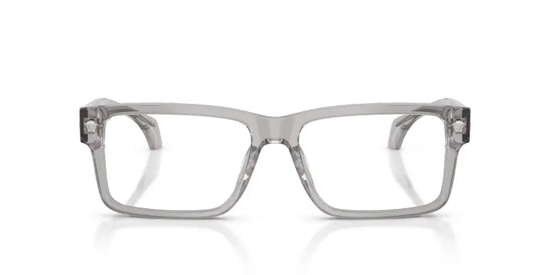Uomo Versace VE3391U 593 Montature da vista Acetato Grigio Trasparente Squadrata Normale miniatura 3