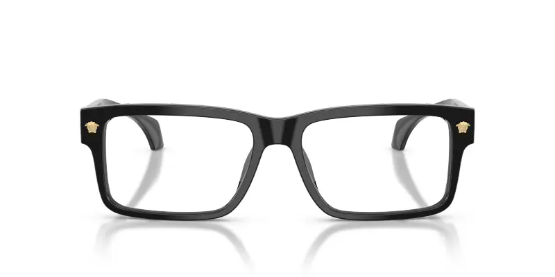 Uomo Versace VE3391U GB1 Montature da vista Acetato Nero Trasparente Squadrata Normale miniatura 3
