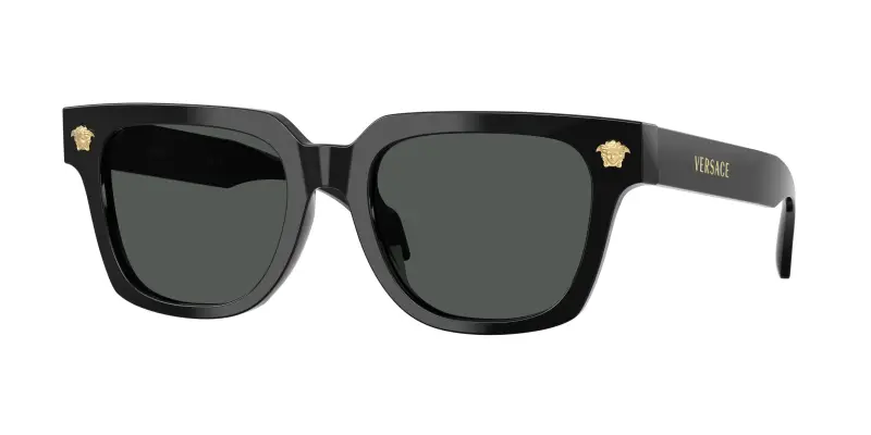 Uomo Versace VE4510U GB1/87 Occhiali da sole Acetato Nero Grigio Squadrata Normale