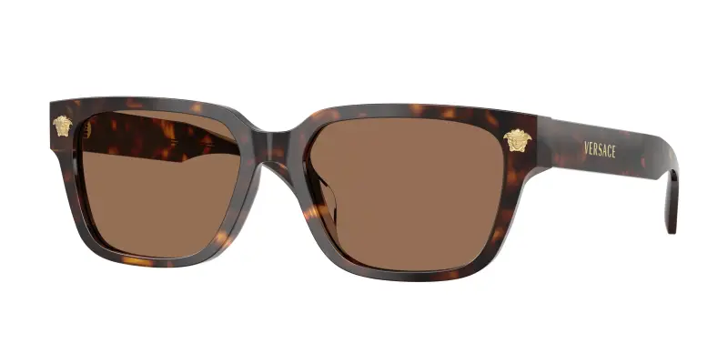 Uomo Versace VE4513D 108/73 Occhiali da sole Acetato Tartaruga Marrone Squadrata Normale